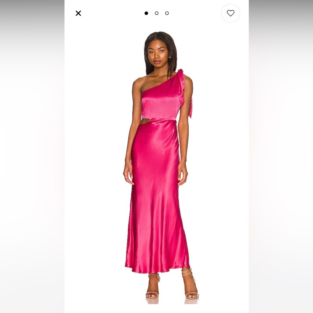 NEW Bardot Pink One Shoulder Long Dress